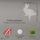 Cake Topper Hase Silber Glitzer