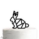 Cake Topper Hase Geometrie Schwarz