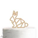 Cake Topper Hase Geometrie Holz