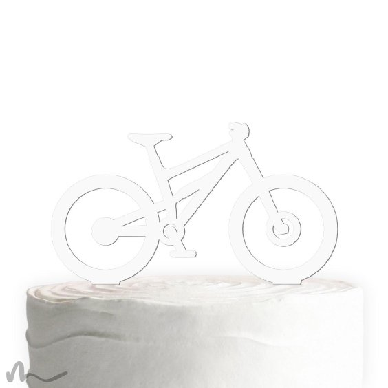 Cake Topper Mountainbike Weiss