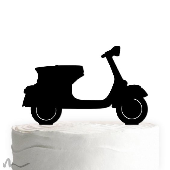 Cake Topper Vespa Schwarz