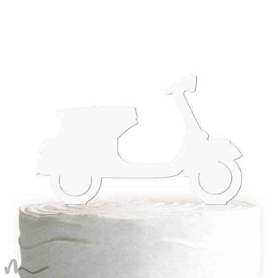 Cake Topper Vespa Weiss