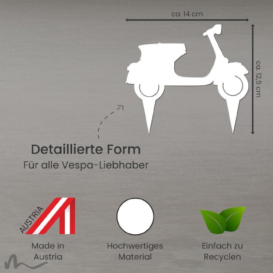 Cake Topper Vespa Weiss