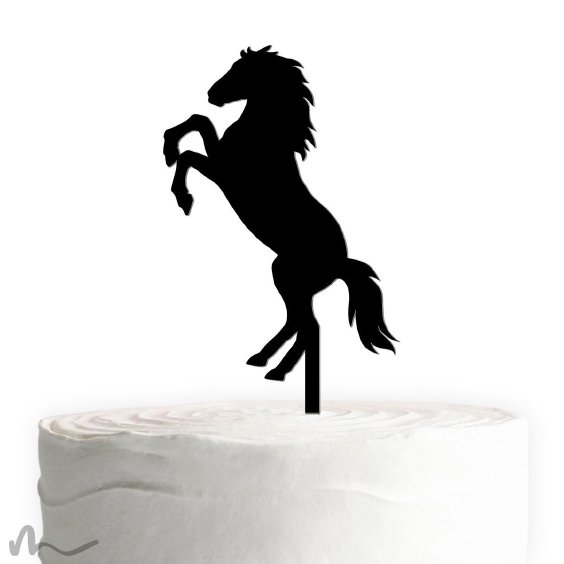 Cake Topper Pferd Schwarz
