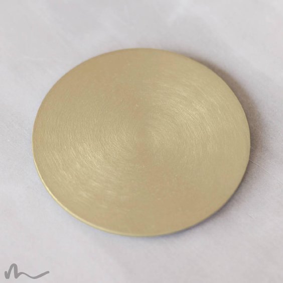 Kerzenteller Aluminium gebürstet gold Ø 10 cm