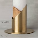 Kerzenleuchter Messing gebürstet gold Ø 4.3 cm