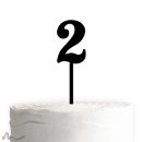 Cake Topper Zahl Schwarz