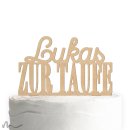 Cake Topper Zur Taufe personalisiert Holz