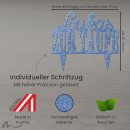 Cake Topper Zur Taufe personalisiert Blau Glitzer