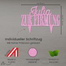 Cake Topper Zur Firmung personalisiert Pink Glitzer