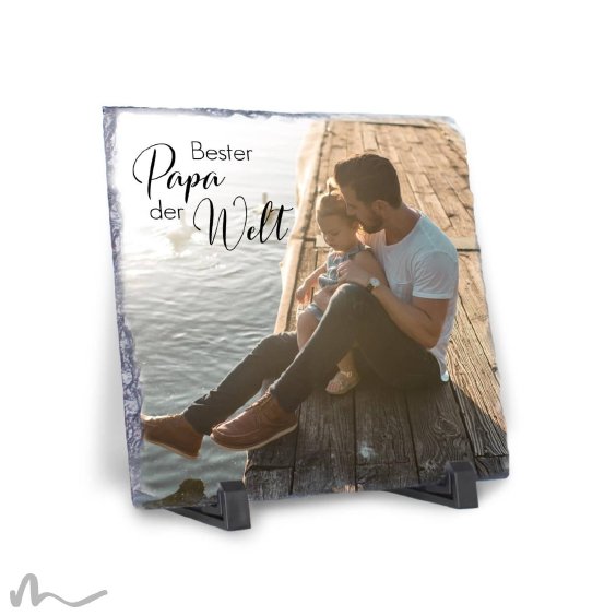Fotostein Bester Papa 19 x 19 cm