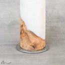 Kerzenteller bedruckt Greenery silber Ø 12 cm