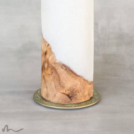 Kerzenteller bedruckt Greenery gold Ø 12 cm