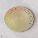 Kerzenteller bedruckt Regenbogenfische gold Ø 12 cm