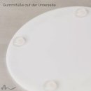 Kerzenteller bedruckt Greenery weiß Ø 12 cm