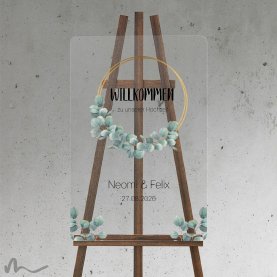 Willkommensschild Hochzeit Eukalyptus