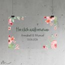 Willkommensschild Hochzeit Total Floral