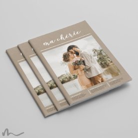 Hochzeitszeitung Kraftpapier Eleganz