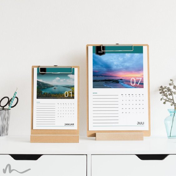 Klemmbrett Kalender mit Aufsteller Geradlinig ein wunderbares Geschenk