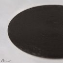 Kerzenteller Aluminium gebürstet schwarz Ø 10 cm