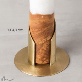 Kerzenleuchter Messing gebürstet offen gold Ø 4.3 cm