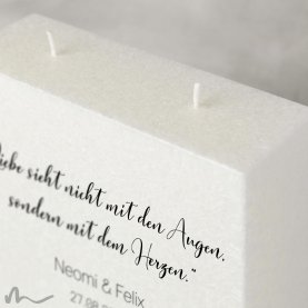 Hochzeitskerze Docht Schlicht 20 x 20 cm