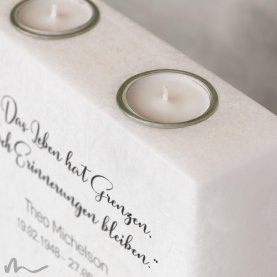 Trauerkerze Holzelement Schlicht 20 x 20 cm