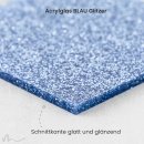 Cake Topper Happy Birthday Zahl personalisiert Blau Glitzer