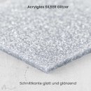 Cake Topper Bergleidenschaft Silber Glitzer