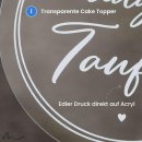 Cake Topper Heilige Taufe Transparent