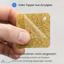 Cake Topper Zur Firmung Gold Glitzer