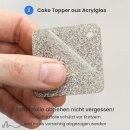 Cake Topper Gipfelstürmer Silber Glitzer