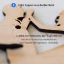 Cake Topper Paar am Lagerfeuer Holz