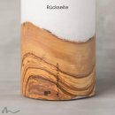 Kommunionkerze Holzelement Docht Greenery Ø8 x 20 cm